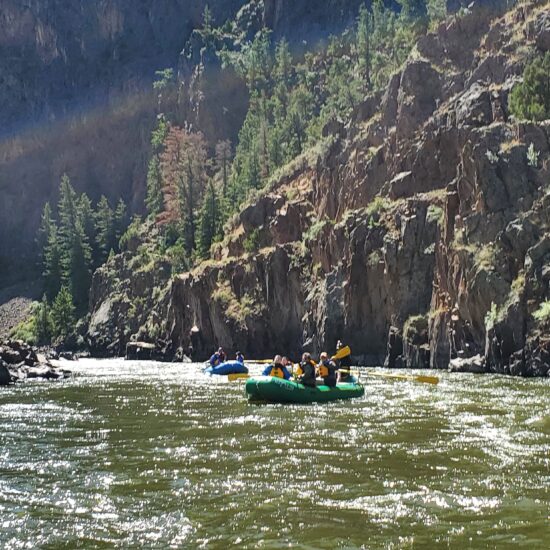 Overnight rafting and camping in Colorado