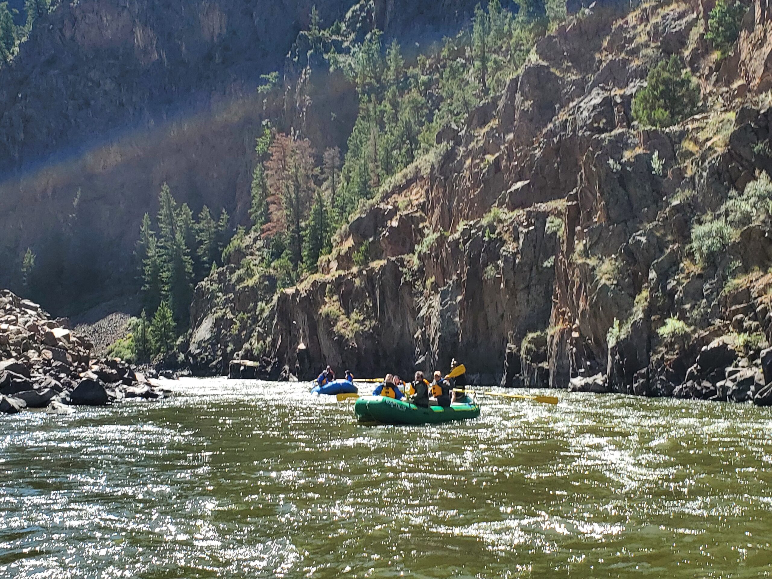 Overnight rafting and camping in Colorado