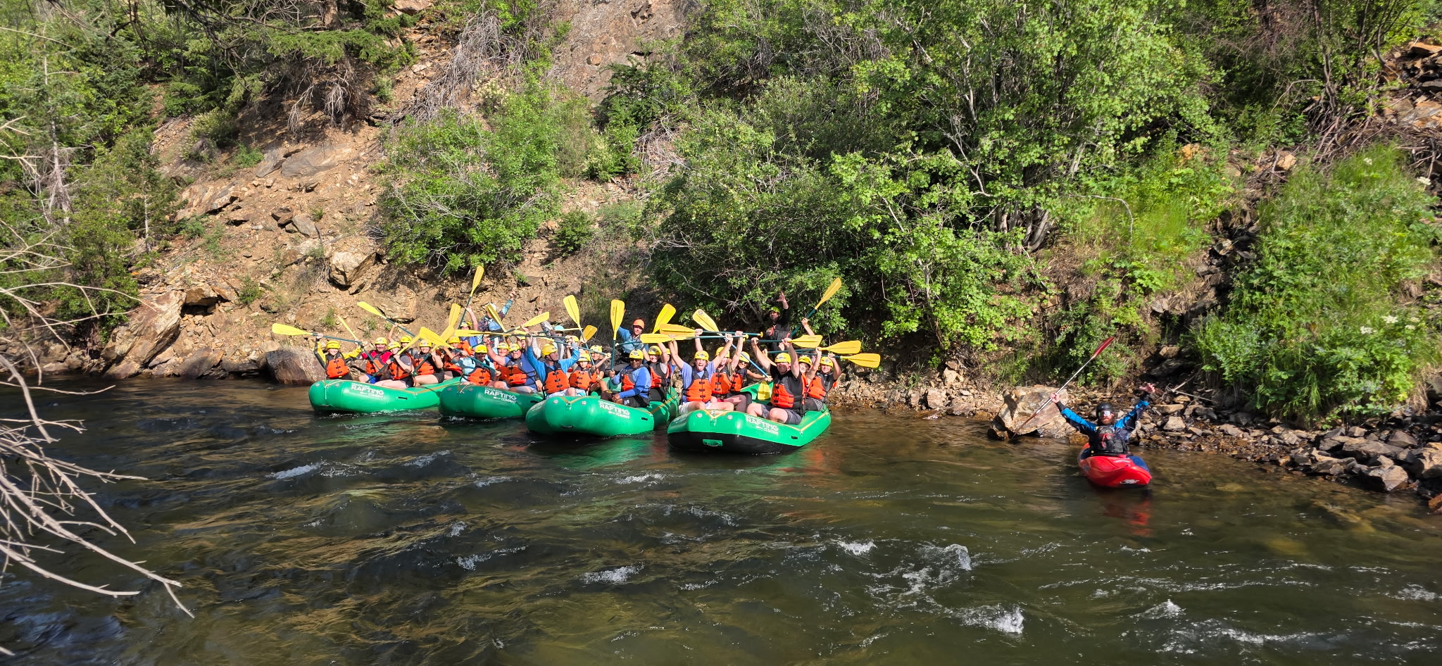 sports teams rafting trips in Colorado