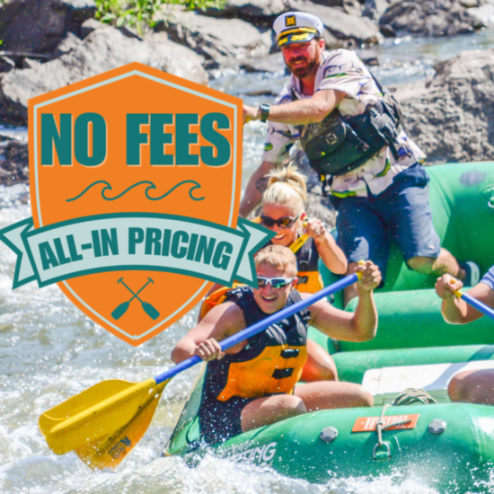 all in rafting pricing with no hidden fees