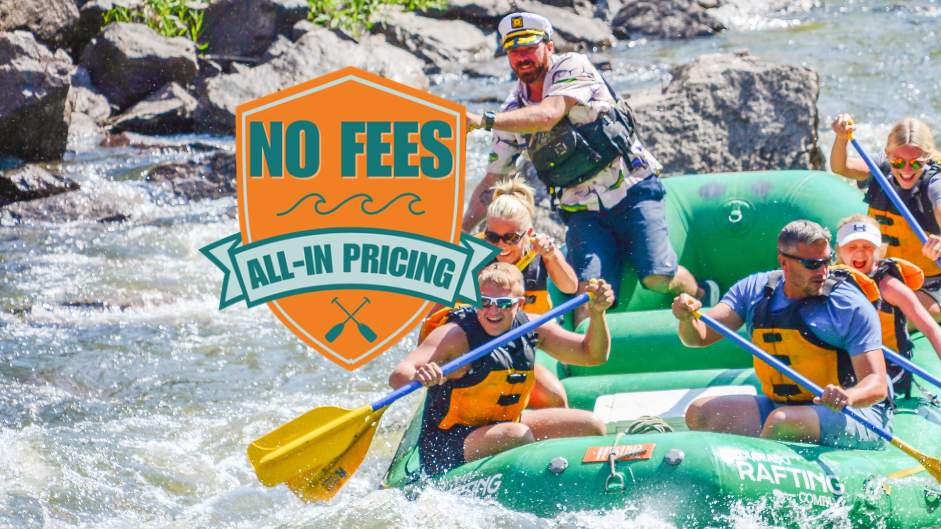 all in rafting pricing with no hidden fees