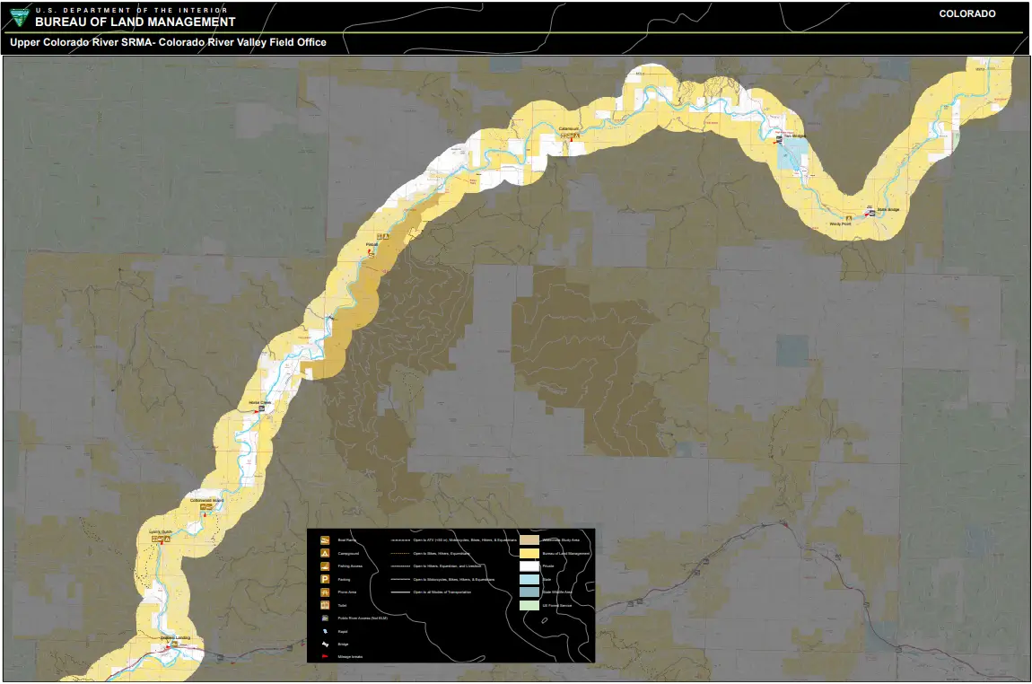 Where Is the Upper Colorado River - Land Management Map
