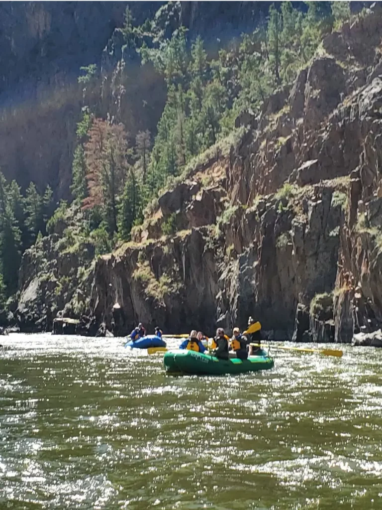 Corporate group on a rafting trip on Upper Colorado River